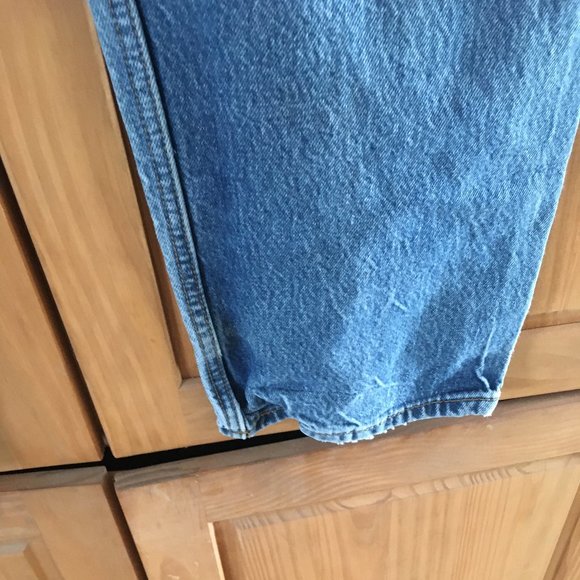 EUC LEVI 501 BUTTON FLY 38 X 30 BLUE DENIM JEANS - Picture 4 of 9